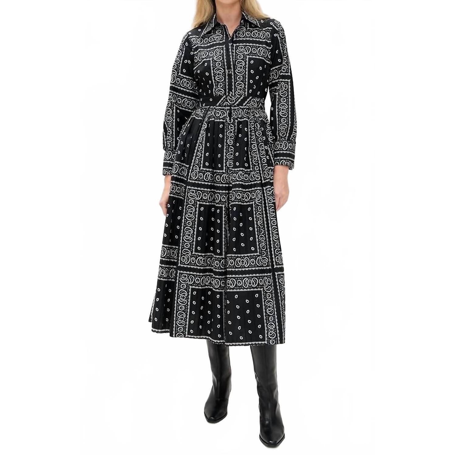New Hunter Bell Hattie Midi Dress In Aces Wild Black